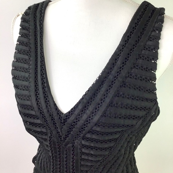 Guess Matilda Sleeveless Show Mesh Peplum Top - Picture 5 of 15